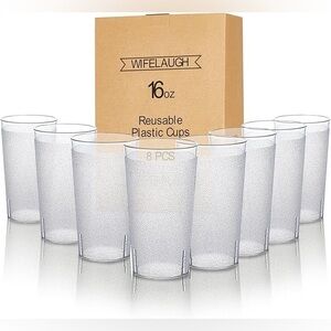 Wifelaugh 16oz Reusable Plastic Cups